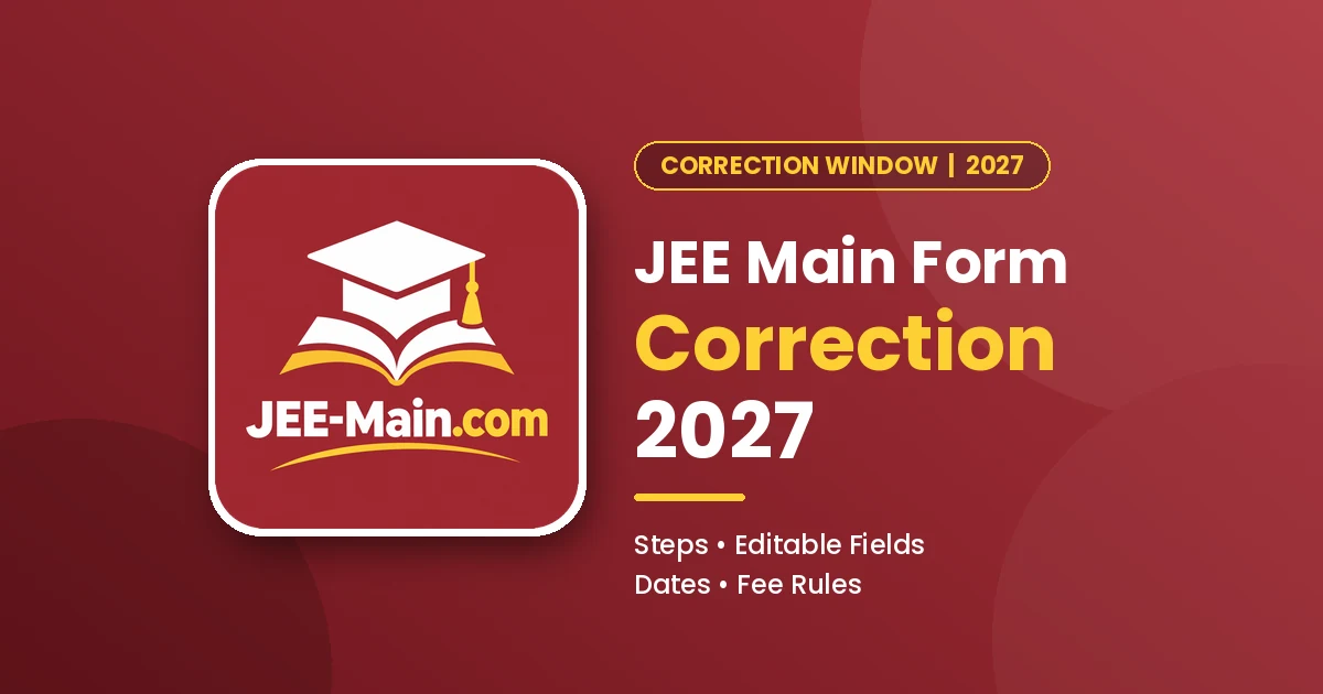 jee main form correction 2027